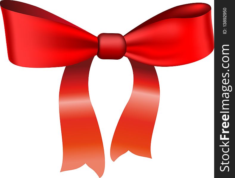 Red Vector bow, illustration, design