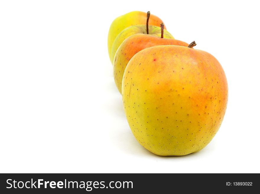 A green apple isolated on a white background