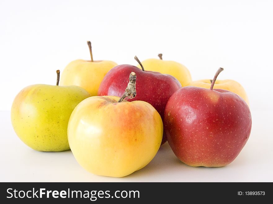 Isolated apples on white background