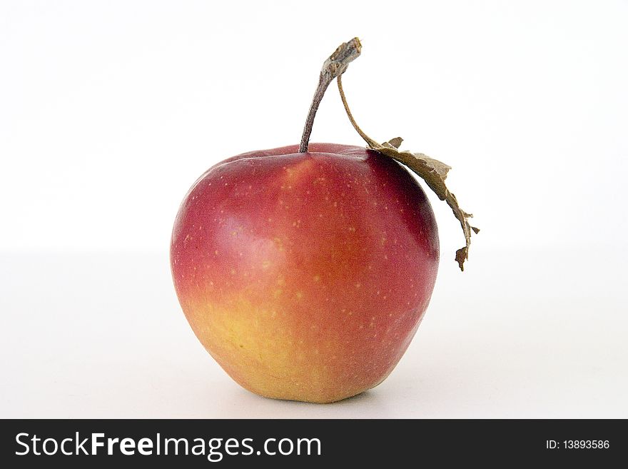 Isolated red apple on white background