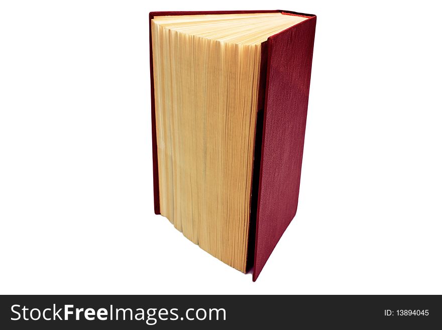 Open book standing on a white background