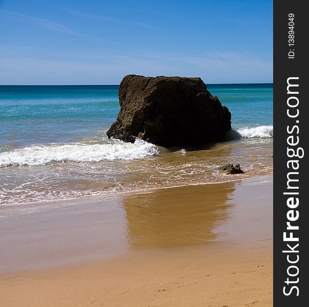 Summer scene , praia da rocha beach,portugal-algarve