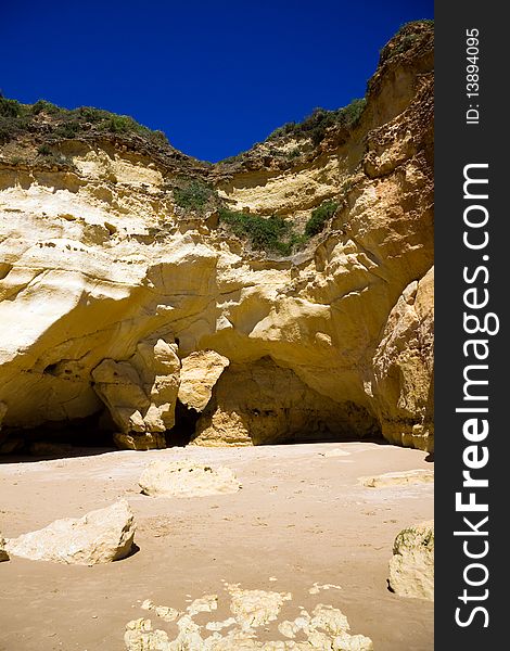 Summer scene , praia da rocha beach,portugal-algarve