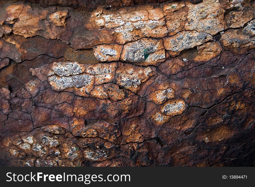 A rusty part of an old bitt for boats. A rusty part of an old bitt for boats.