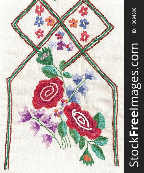 National style of embroidery.