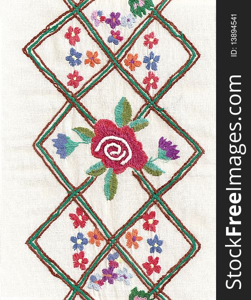 National Style Of Embroidery.