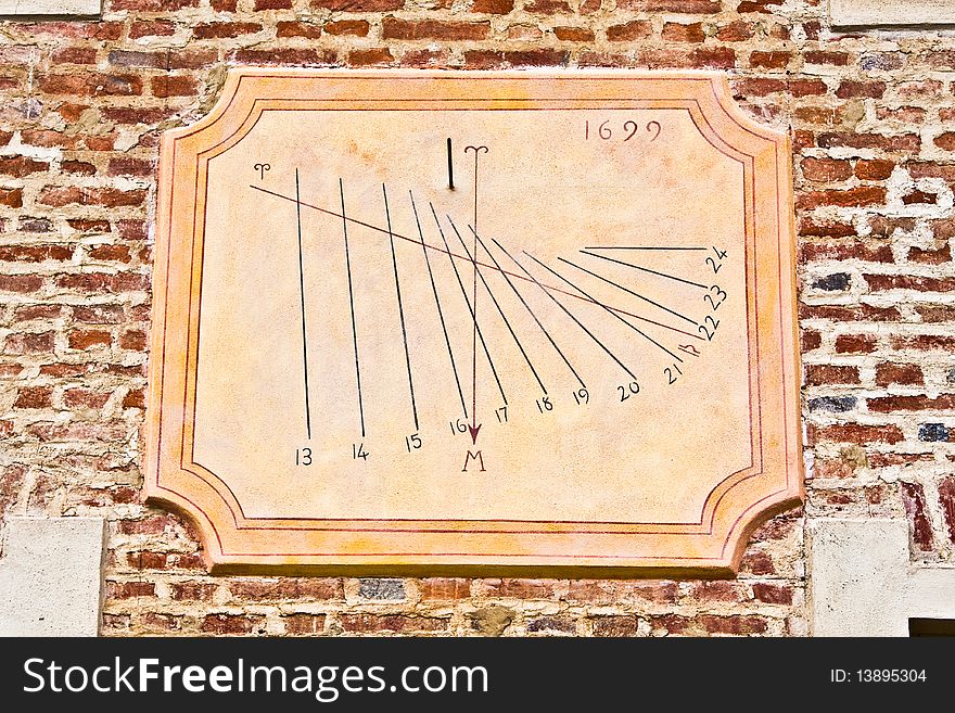 Traditional Italian sundial, a good symbol of anything related to time