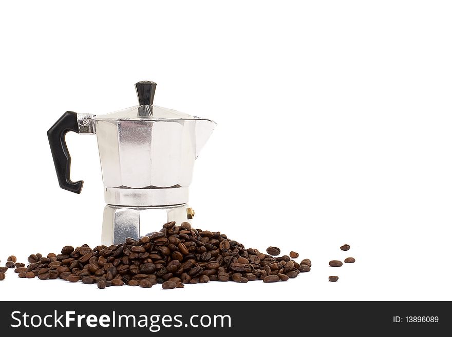 Series. coffee maker isolated on white background