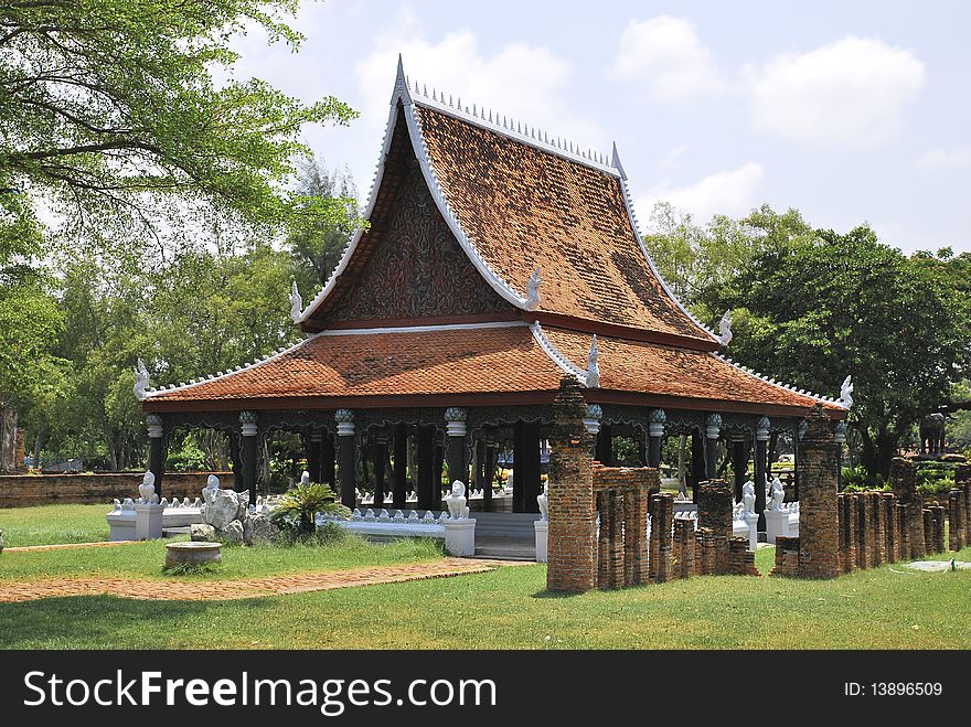 Thai Style House in Thai Ancient City