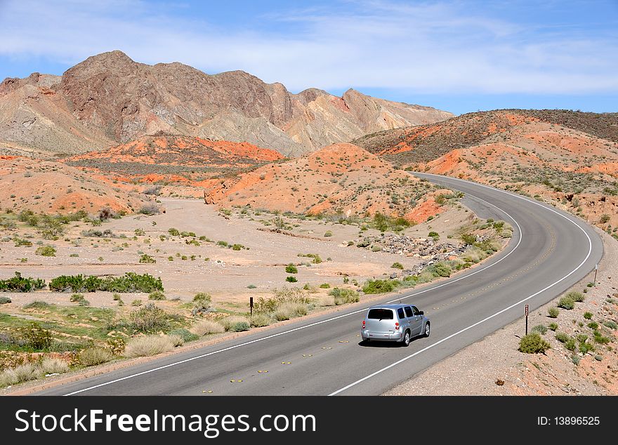 Driving Through Lake Mead National Recreation Area