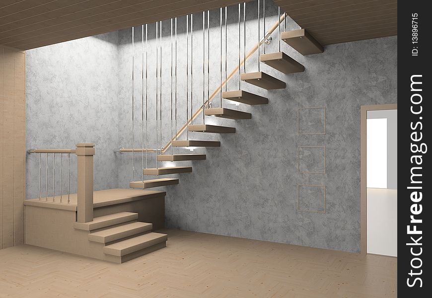 Ladder In An Empty Interior