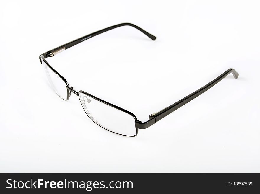 Black glasses isolated on white
