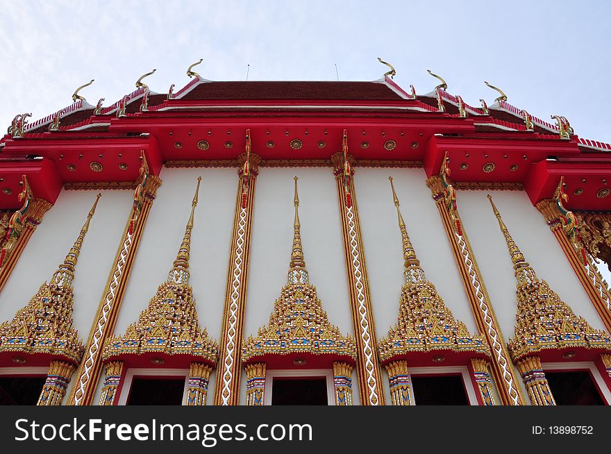 Buddism church artistical texture thailand style