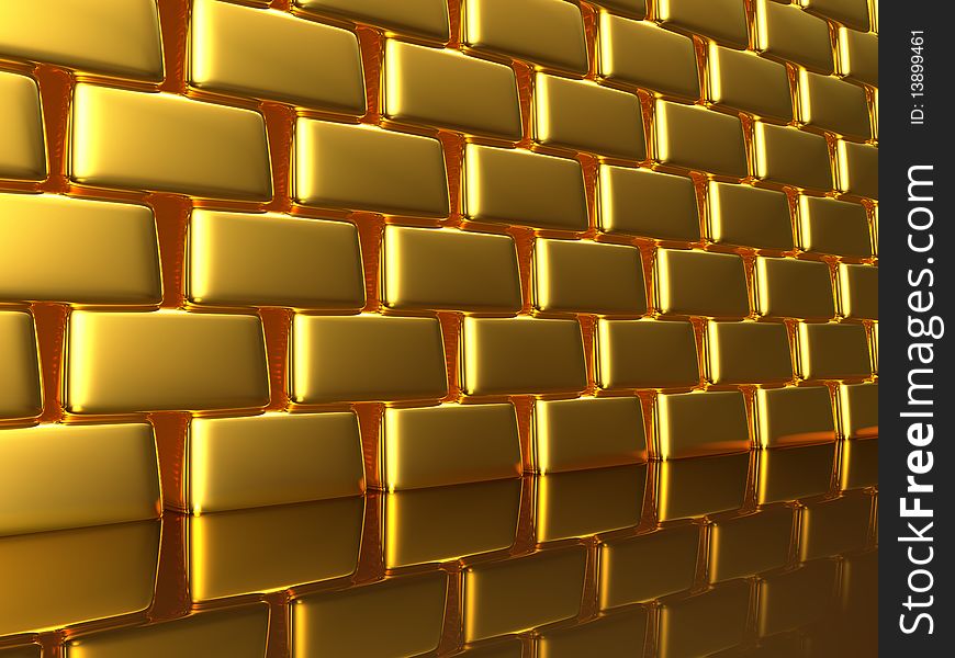 Gold wall