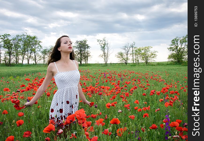 Girl With Poppies
