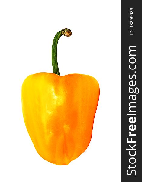 Yellow pepper isolated on a white background