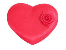 Red Heart And Rose Stock Image Red Heart And Rose Stock Image