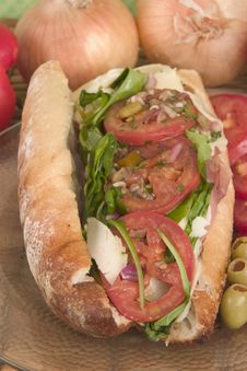Big Hero Sandwich On Crusty Bread Stock Photography Big Hero Sandwich On Crusty Bread Stock Photography