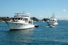 Boating On Sydney Harbour Royalty Free Stock Photography Boating On Sydney Harbour Royalty Free Stock Photography