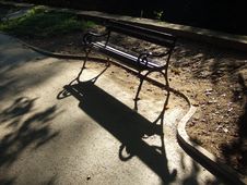 Backlight Bench Royalty Free Stock Photo Backlight Bench Royalty Free Stock Photo