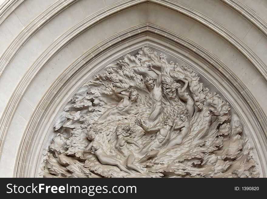 Washington National Cathedral Overhead Door Sculpture