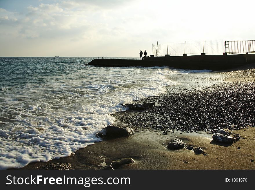 Black sea coast in the Crimea