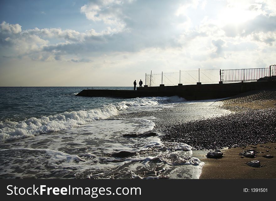 Black sea coast in the Crimea. Black sea coast in the Crimea