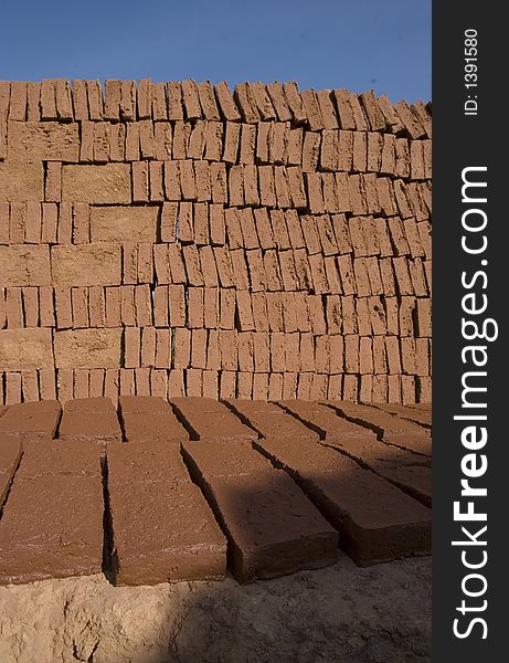 Bricks Drying In The Sun