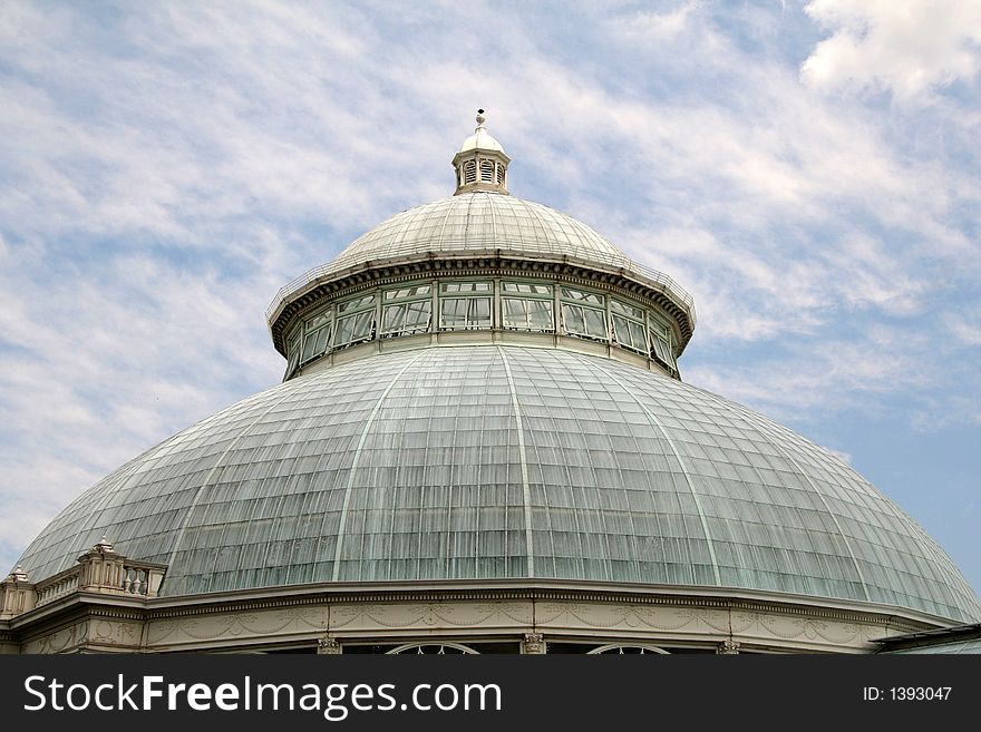 White Domed Botanical Garden Building. White Domed Botanical Garden Building