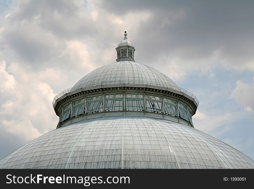 White Domed Botanical Garden Building. White Domed Botanical Garden Building