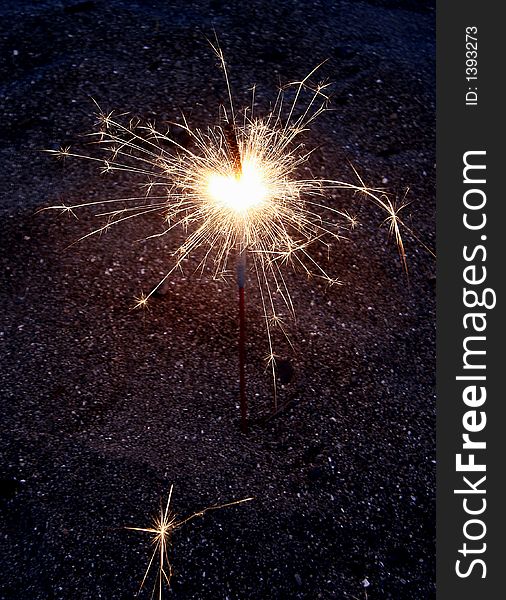 Abstract fireworks stick with fly stars. Abstract fireworks stick with fly stars.