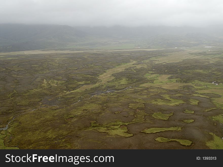 Aerial view from helicopter to Iceland landscape. Aerial view from helicopter to Iceland landscape.