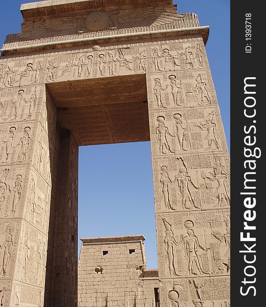 Gate of the Karnak Temple in Luxor. Gate of the Karnak Temple in Luxor