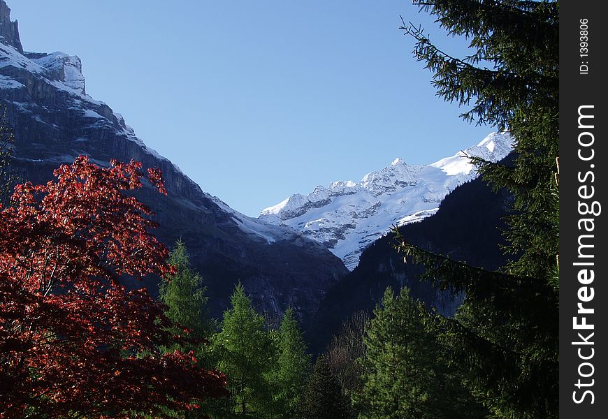 Autumn in beautiful Grindelwald Switzerland. Autumn in beautiful Grindelwald Switzerland