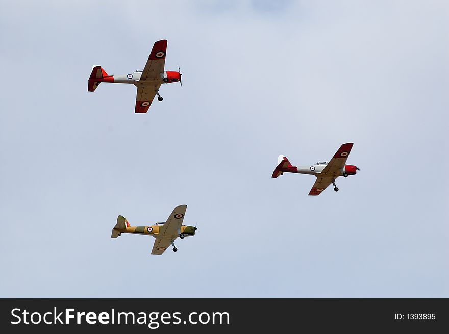 Three DHC1 De Havilland Chipmunks