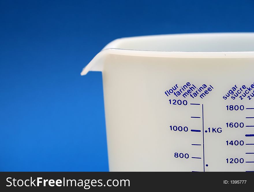 Baking accessories on a blue background