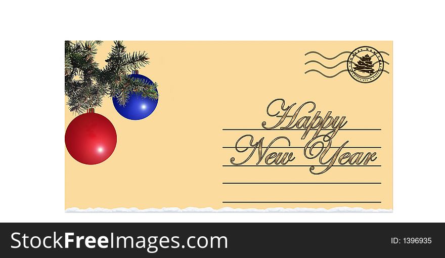 The congratulatory christmas letter (the message with congratulations happy New Year). The congratulatory christmas letter (the message with congratulations happy New Year)