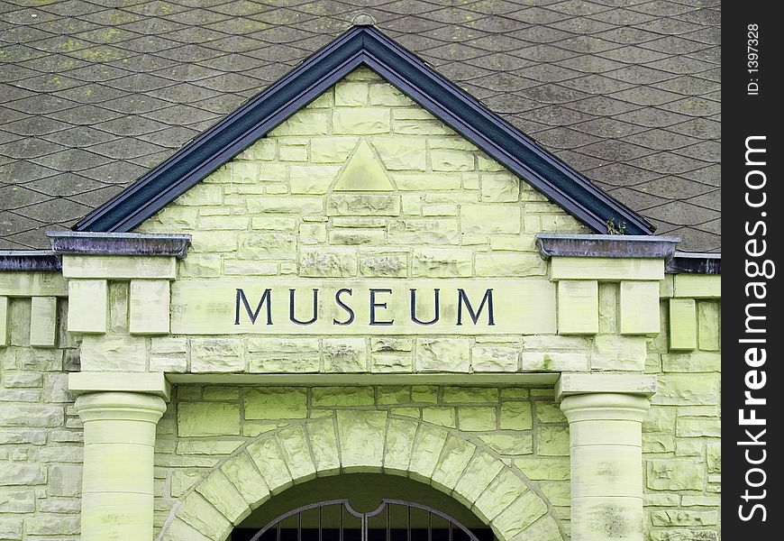 Entrance to historic museum building. Entrance to historic museum building