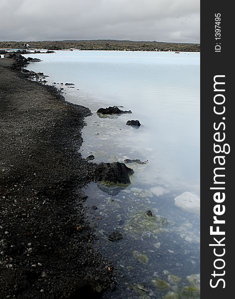 The Blue Lagoon, a geothermal bath resort in Iceland. The Blue Lagoon, a geothermal bath resort in Iceland.