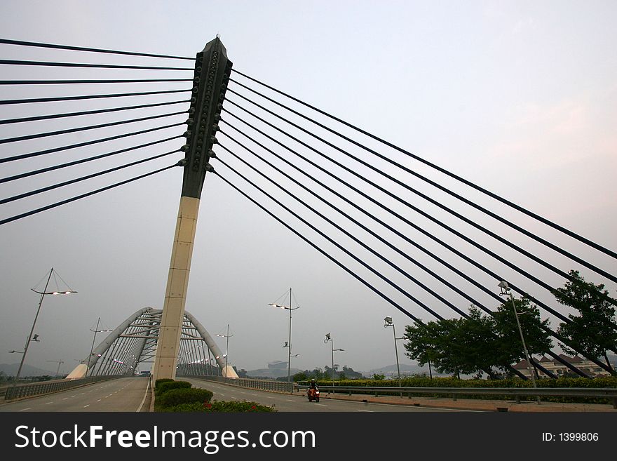 A steel bridge in Putrajaya.