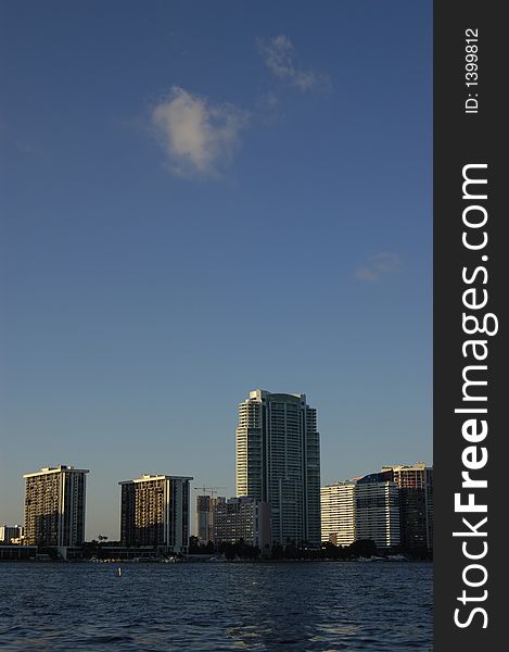 Apartment buildings on Brickel Avenue in Miami Florida. Apartment buildings on Brickel Avenue in Miami Florida