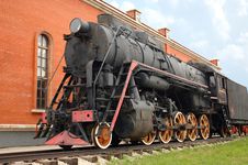 Old-time Locomotive Royalty Free Stock Photo Old-time Locomotive Royalty Free Stock Photo
