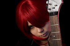 Vampire Girl With Guitar Stock Photos Vampire Girl With Guitar Stock Photos
