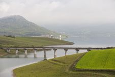 Dike With Bridge Stock Images Dike With Bridge Stock Images