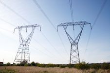 Power Line Tower Stock Image