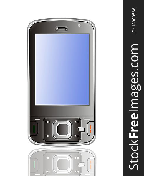 Mobile phone with blue screen