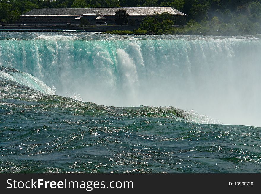 Niagara fall close up view