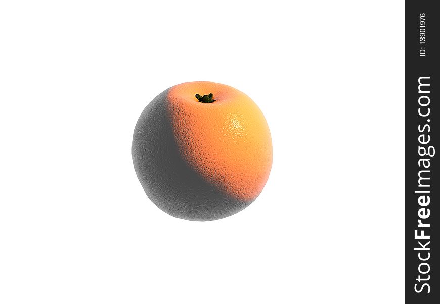 Isolated orange on white background