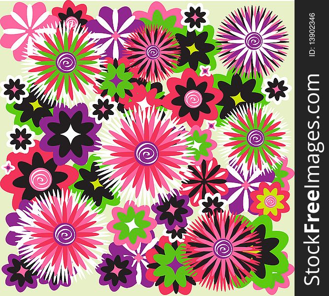 Abstract floral background illustration
