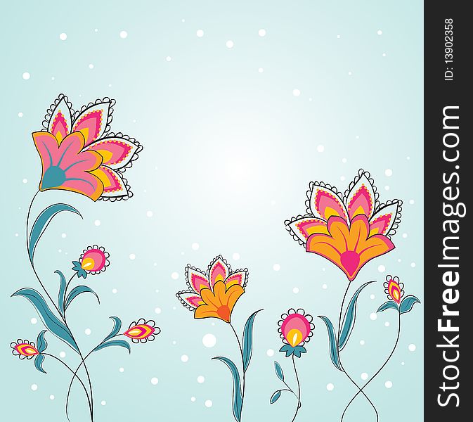 Romantic Flower Background illustration